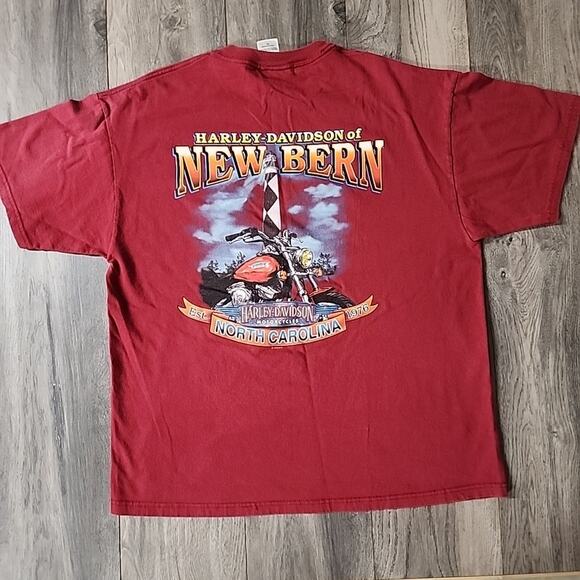 Harley Davidson Mens T-Shirt Size XL New Bern NC Lighthouse - Picture 3 of 4